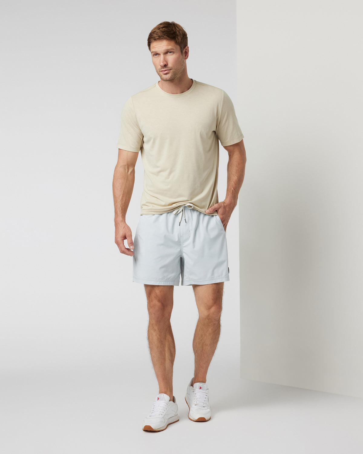 Men Vuori Kore Short Lined 5" Men's Sky Grey Athletic Shorts