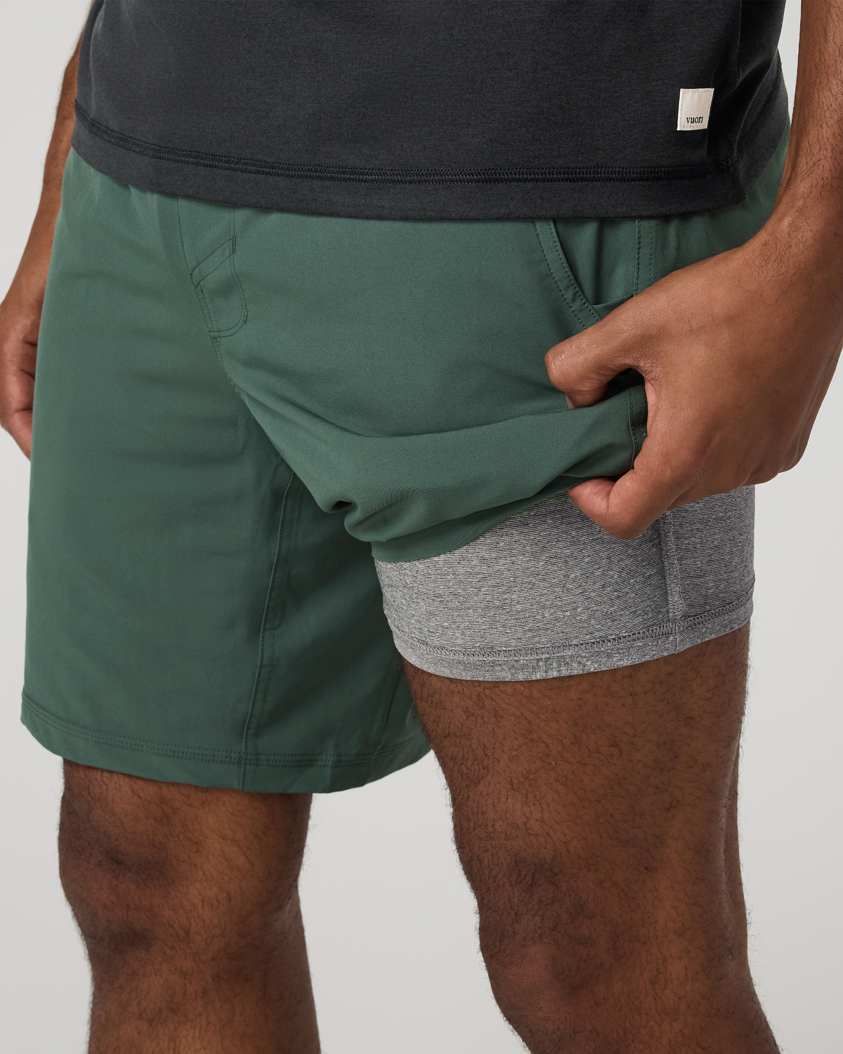 Men Vuori Kore Short Lined 7" Men's Agate Green Athletic Shorts