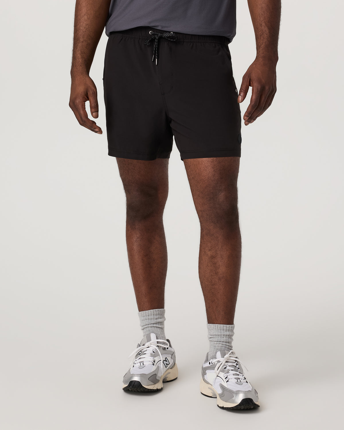Men Vuori Kore Short Lined 5" Black Tonal Athletic Shorts