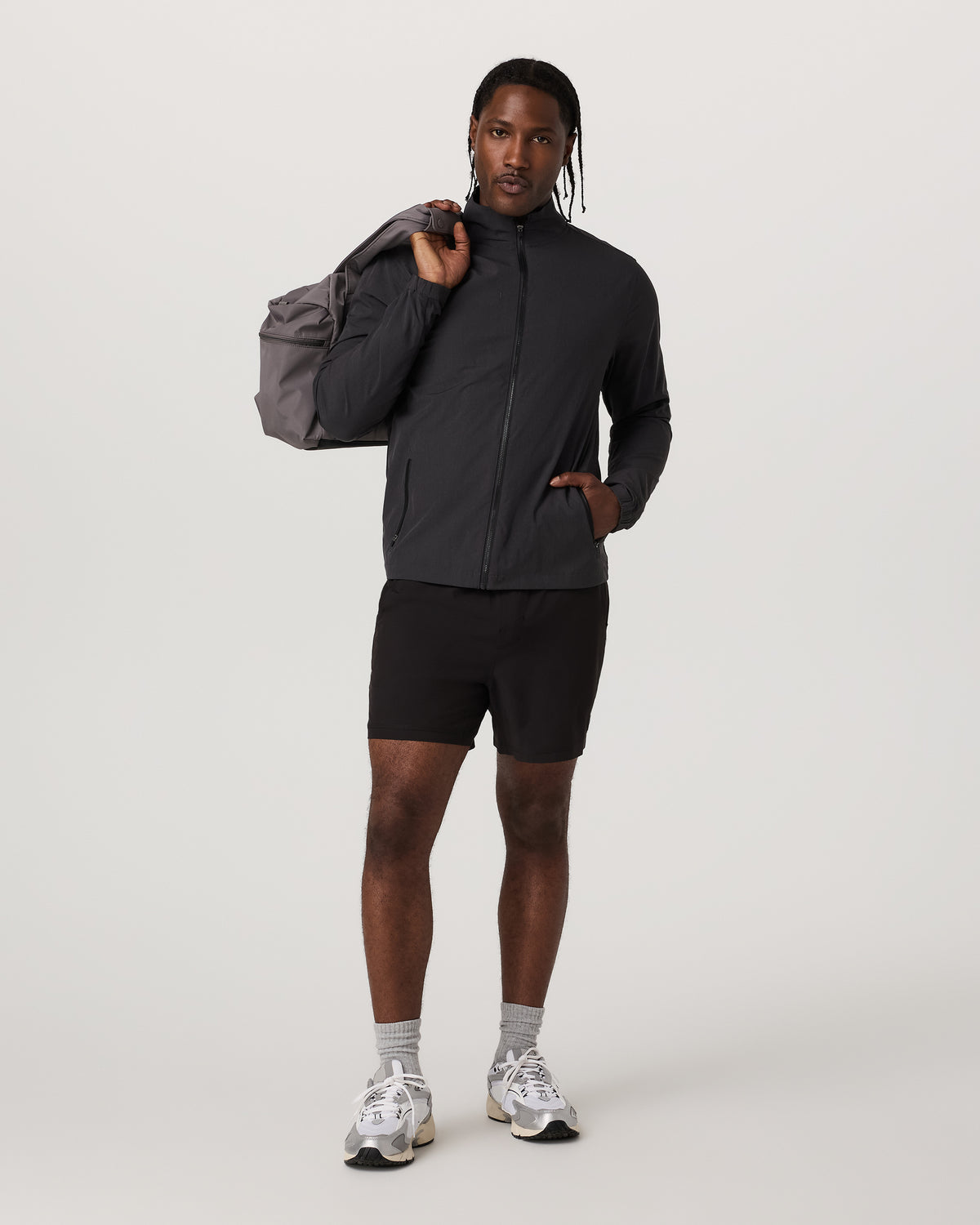 Men Vuori Kore Short Lined 5" Black Tonal Athletic Shorts