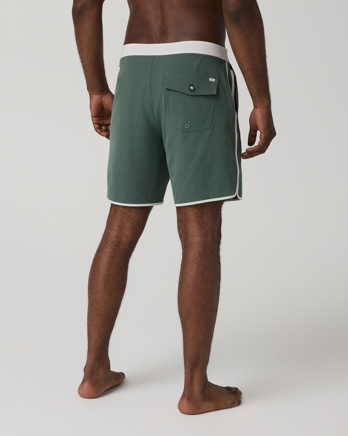 Men Vuori Men's Cruise Boardshort 7" Agate Green Linen Texture