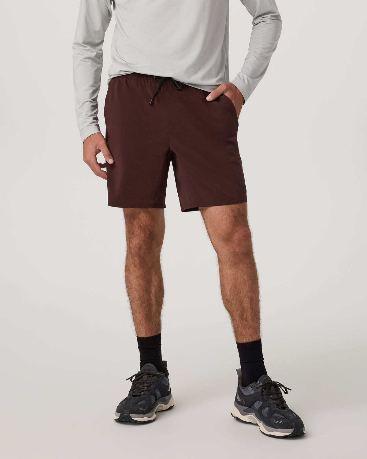 Men Vuori Elevate Kore Short Lined 7" Men's Burgundy Shorts