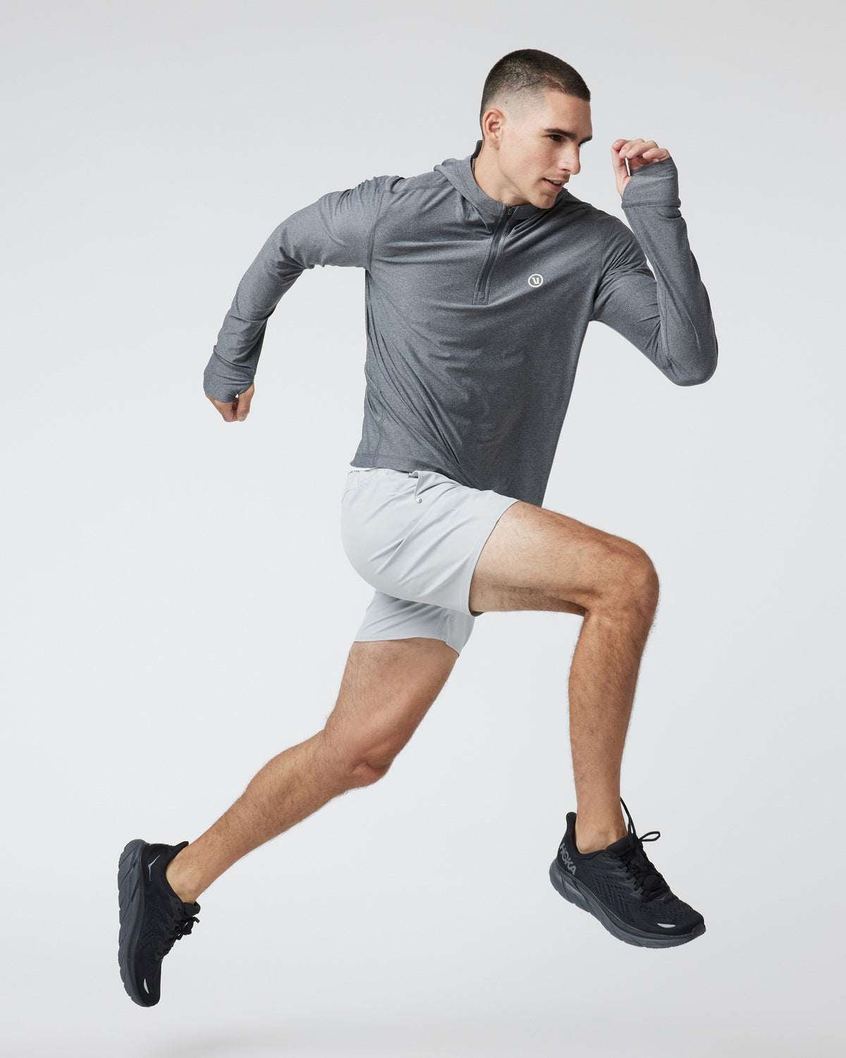 Men Vuori Maverick Volley Short Men's Sky Grey Hybrid Shorts