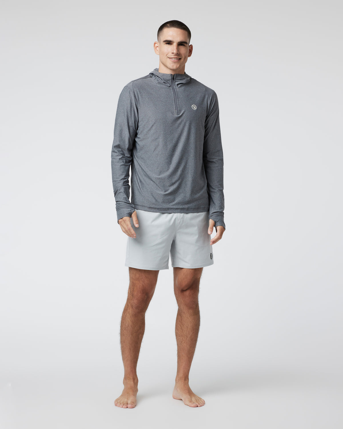 Men Vuori Maverick Volley Short Men's Sky Grey Hybrid Shorts