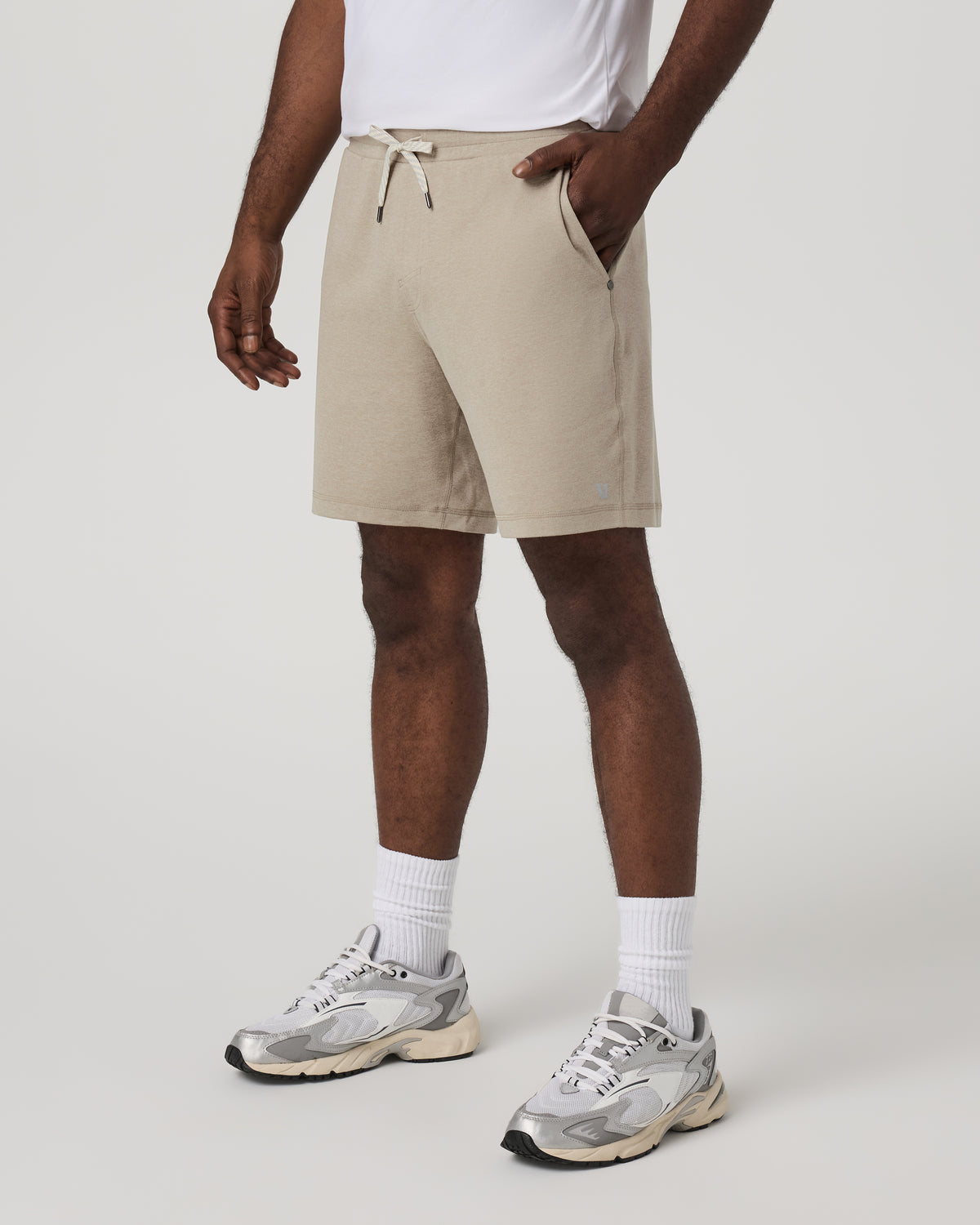 Men Vuori Ponto Performance Short 7" Men's Truffle Heather Shorts