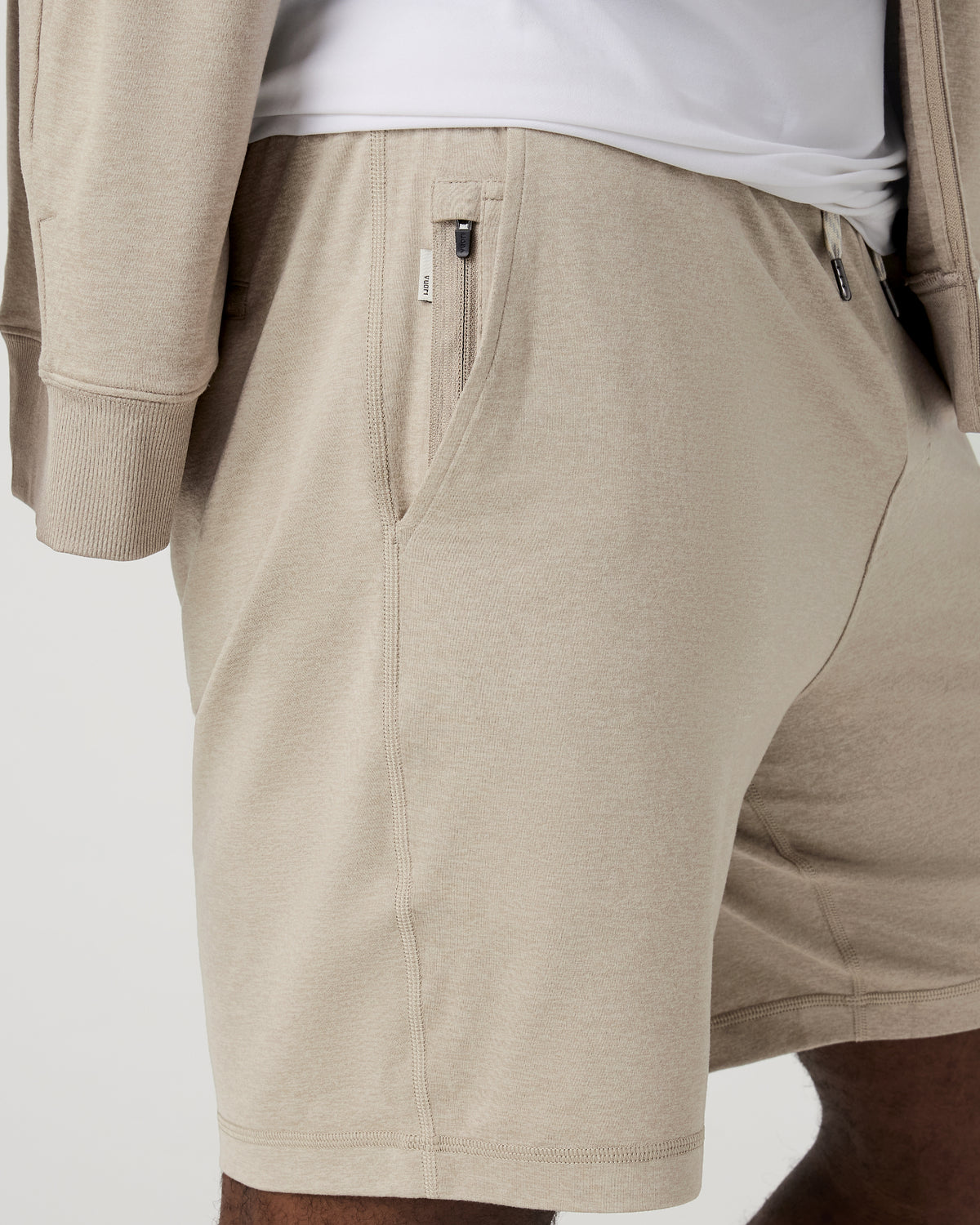 Men Vuori Ponto Performance Short 7" Men's Truffle Heather Shorts