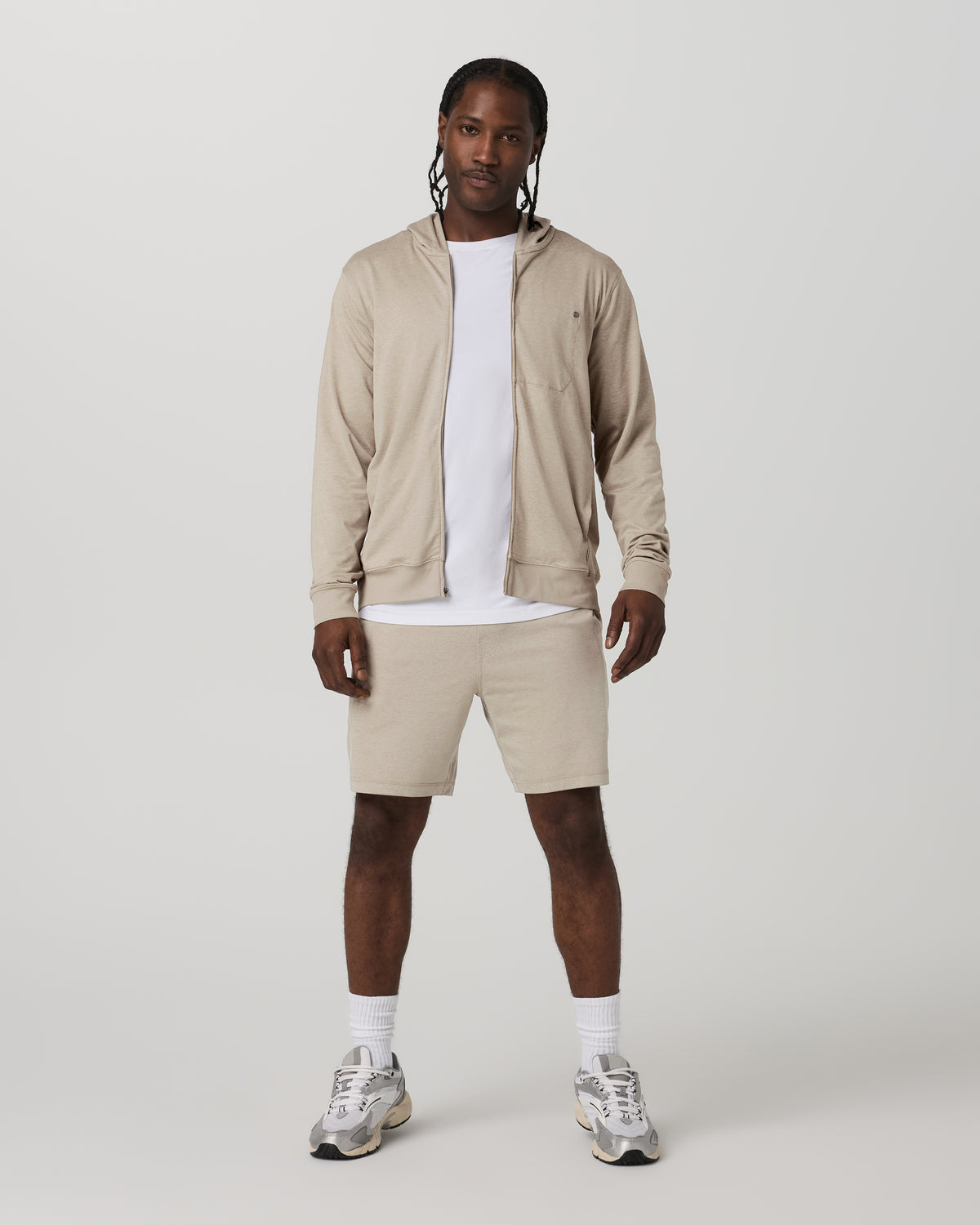 Men Vuori Ponto Performance Short 7" Men's Truffle Heather Shorts