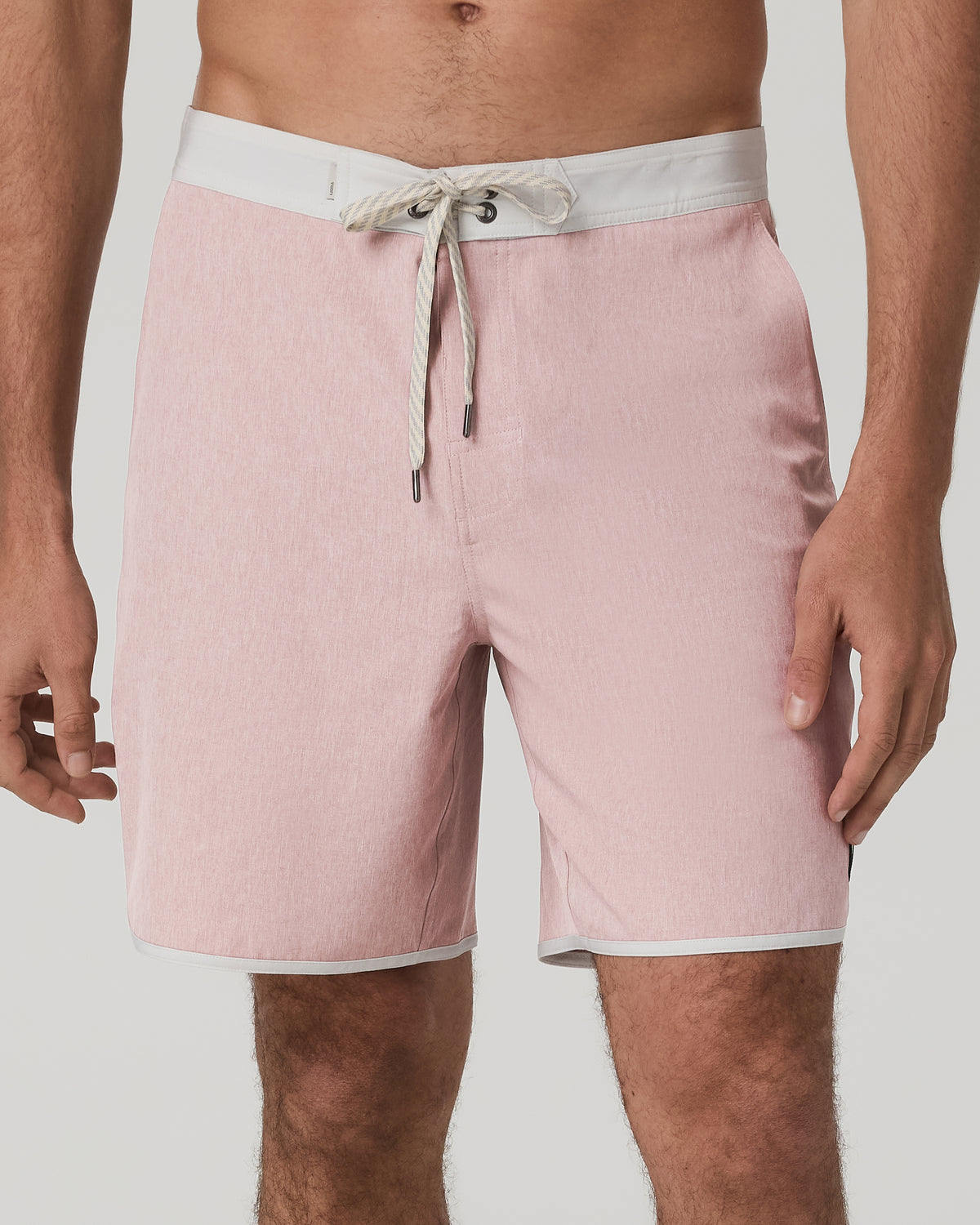 Men Vuori Cruise Boardshort 7" Men's Mauve Linen Texture Shorts