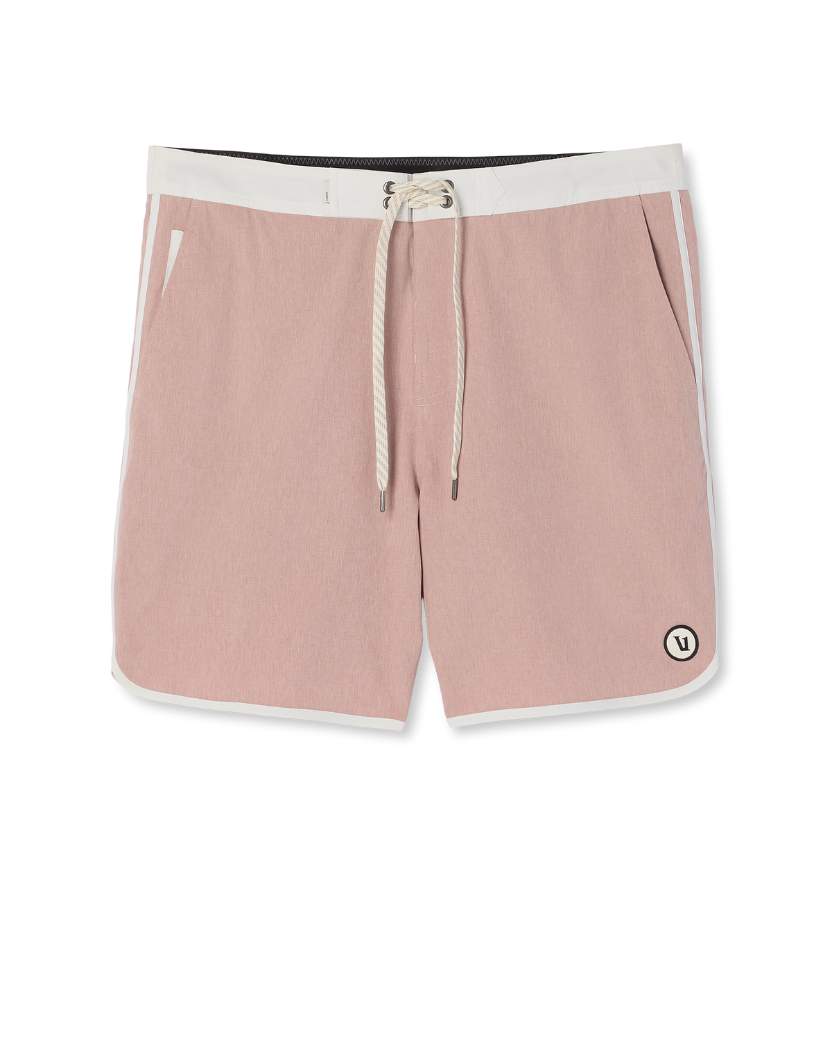 Men Vuori Cruise Boardshort 7" Men's Mauve Linen Texture Shorts