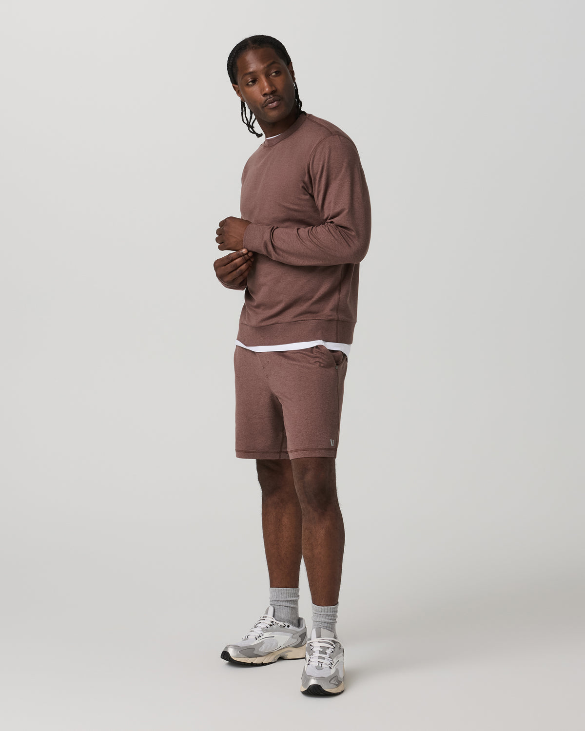 Men Vuori Ponto Performance Short 7" Men's Sable Heather Shorts