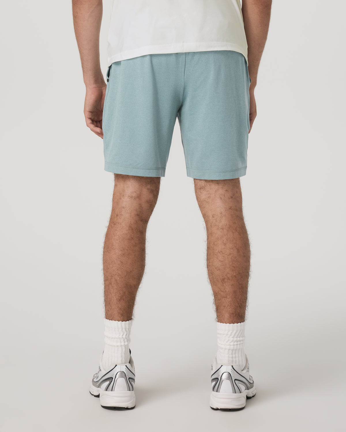 Men Vuori Men's Ponto Performance Short 7" Misty Blue Heather
