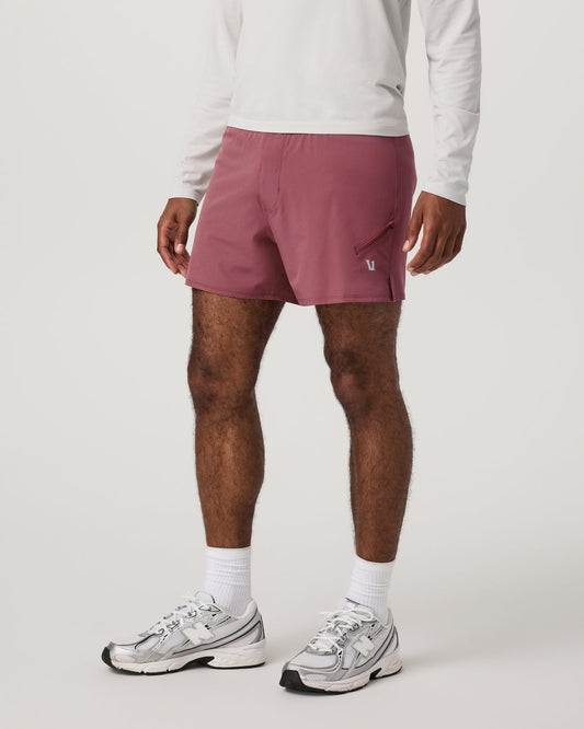 Men Vuori Qualify Short Lined 5" Men's Berry Performance Shorts