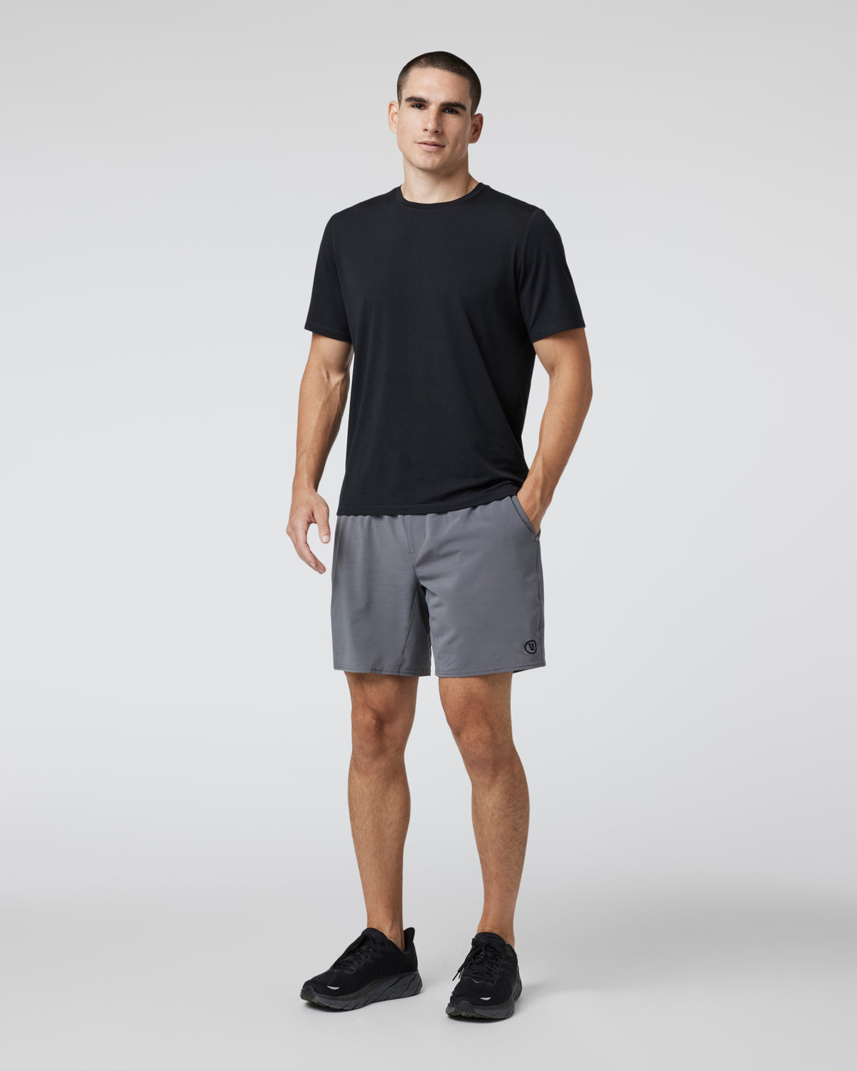 Men Vuori Elevate Kore Short Lined 7" Men's Zinc Performance Shorts