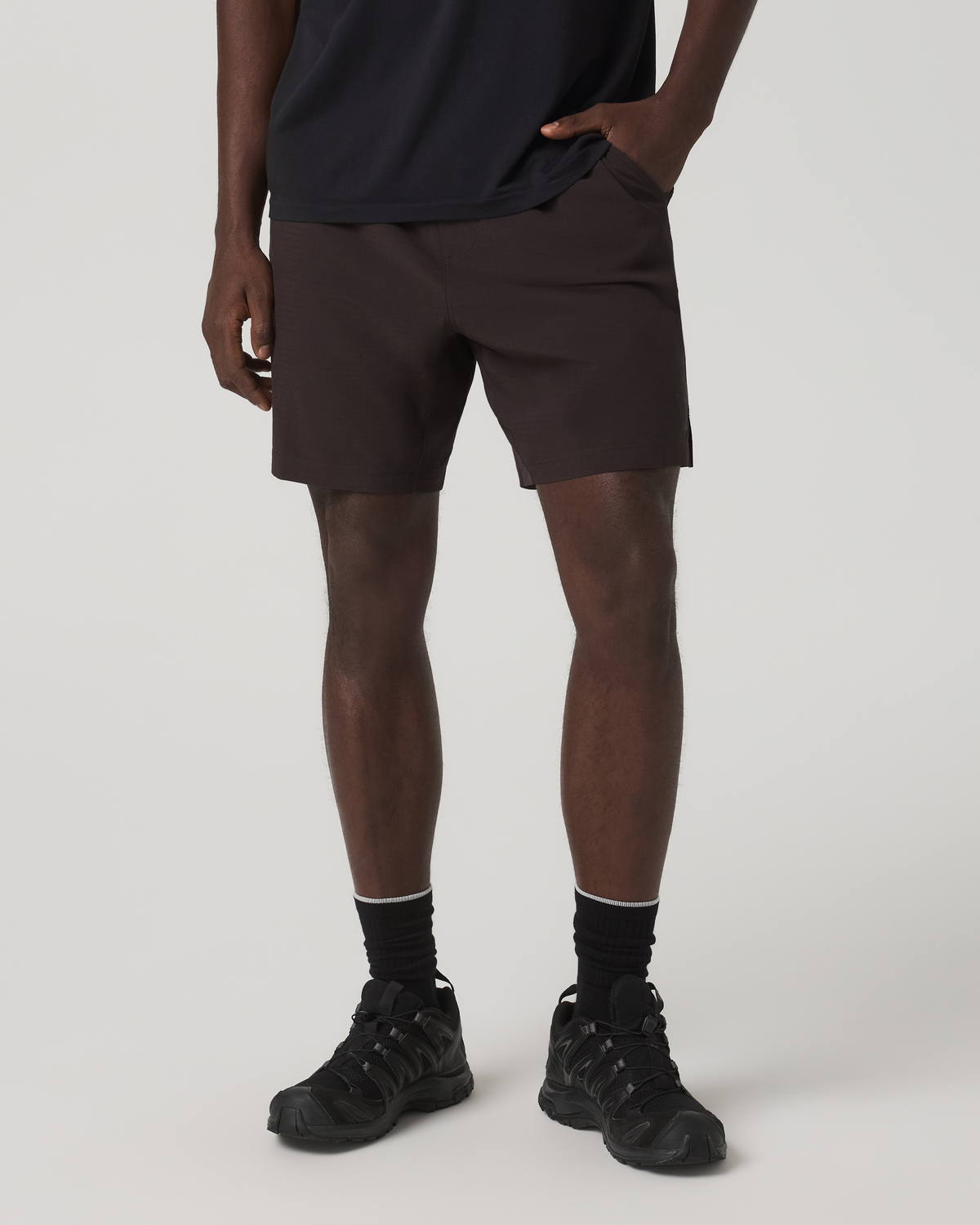Men Vuori HardKore Short Lined 7" Men's Carbon Performance Shorts