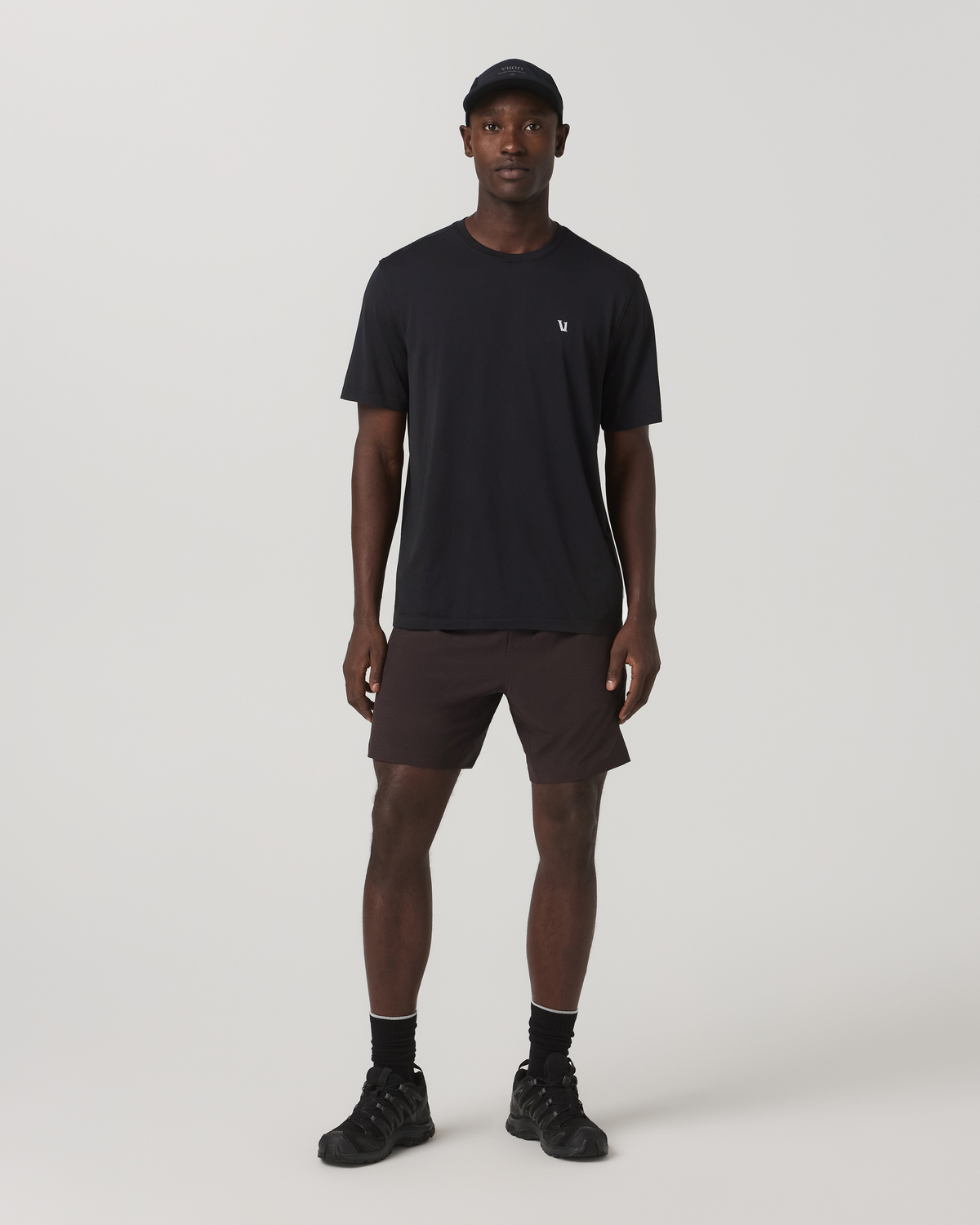 Men Vuori HardKore Short Lined 7" Men's Carbon Performance Shorts