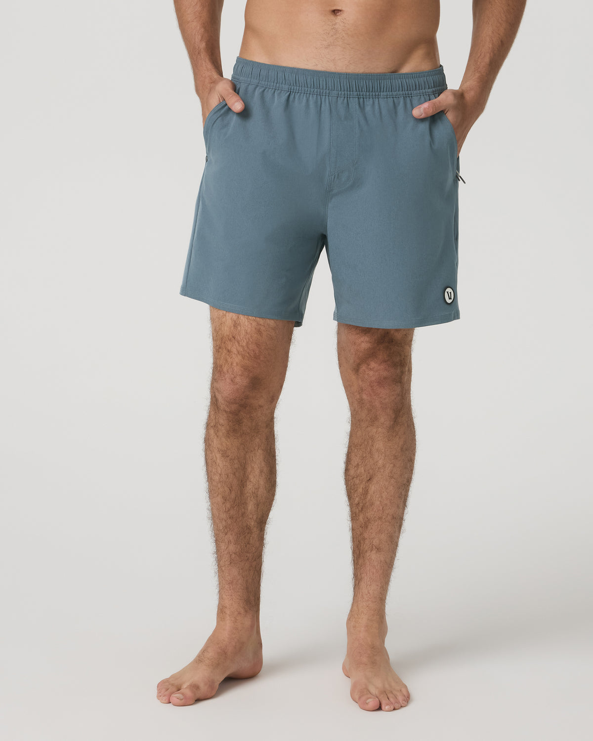 Men Vuori Maverick Volley Short Lined Men's Blue Sea Hybrid Shorts