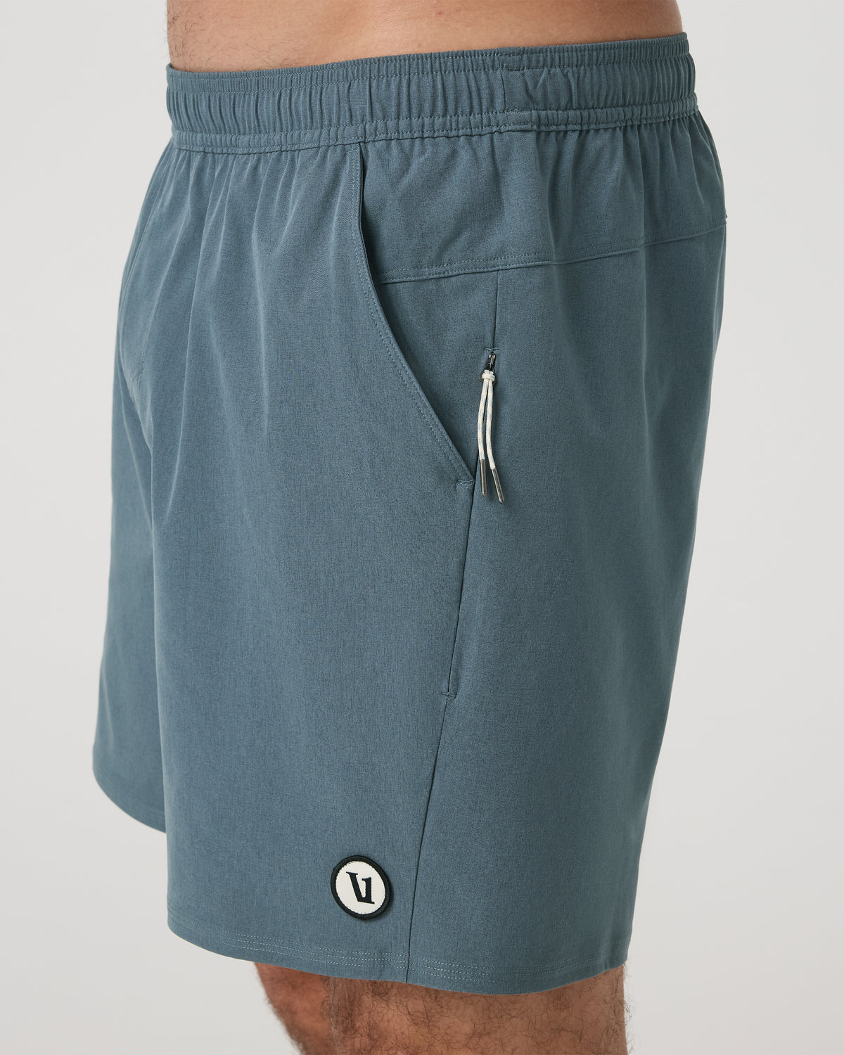 Men Vuori Maverick Volley Short Lined Men's Blue Sea Hybrid Shorts