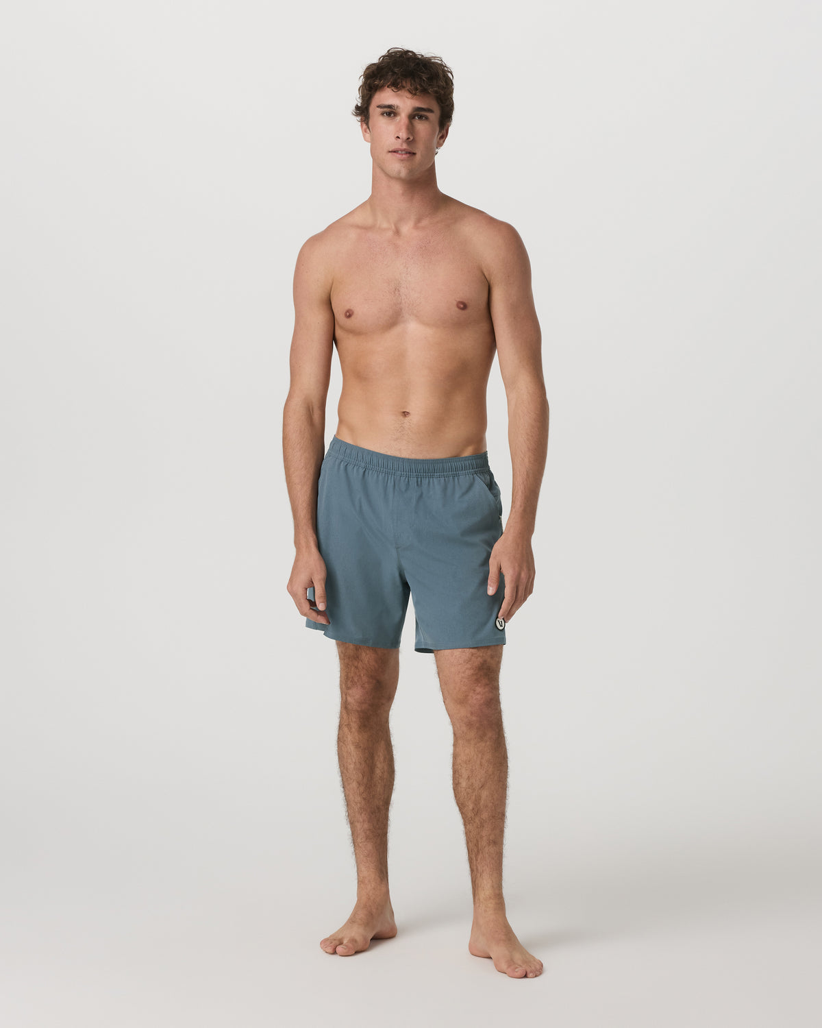 Men Vuori Maverick Volley Short Lined Men's Blue Sea Hybrid Shorts