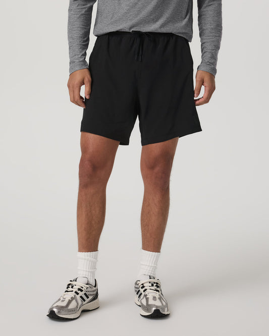 Men Vuori HardKore Short Lined 7" Men's Black Performance Shorts