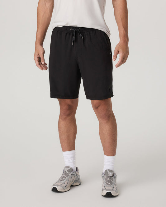 Men Vuori Kore Short Lined 9" Black Tonal Athletic Shorts
