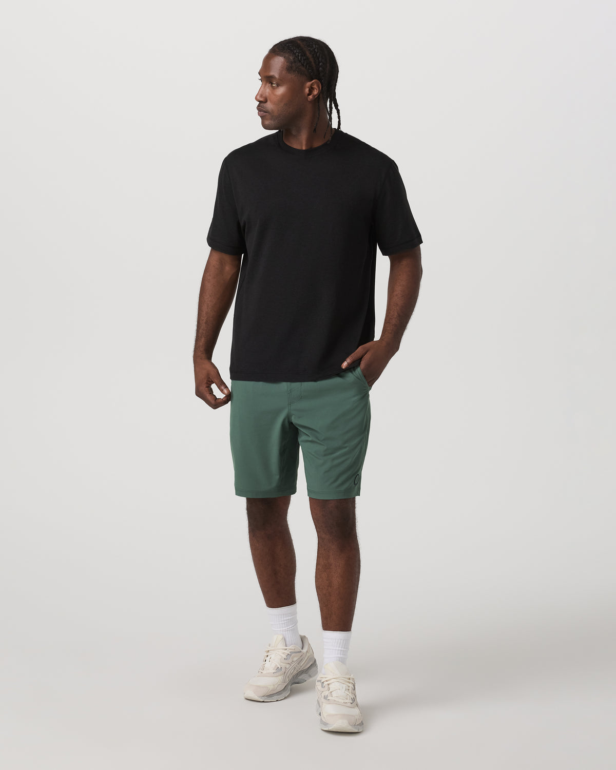 Men Vuori Kore Short Lined 9" Men's Agate Green Tonal Shorts