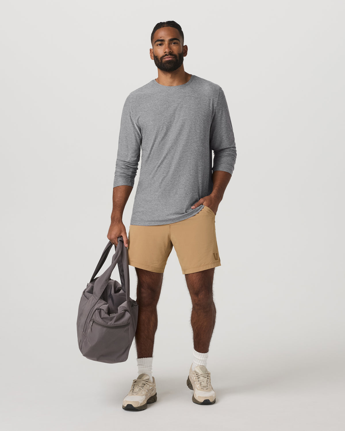 Men Vuori HardKore Short Lined 7" Men's Burlap Performance Shorts
