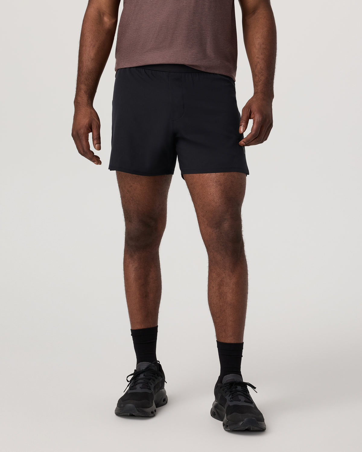 Men Vuori Qualify Short Lined 5" Men's Black Performance Shorts