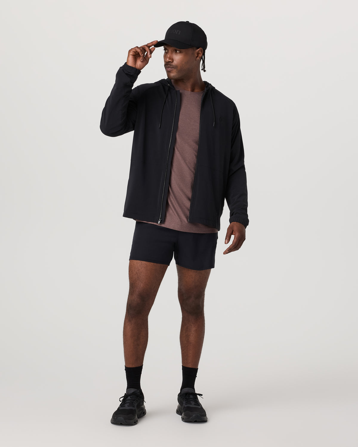 Men Vuori Qualify Short Lined 5" Men's Black Performance Shorts