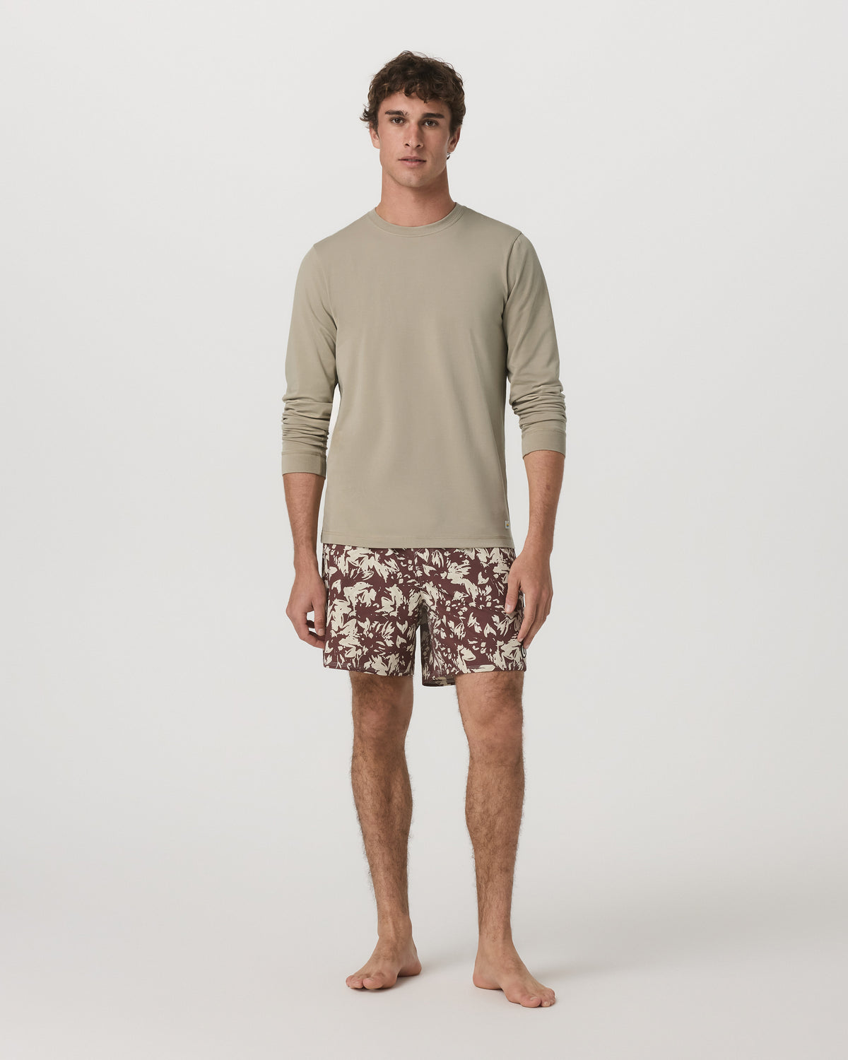 Men Vuori Maverick Volley Short Lined Sable Maui Hybrid Shorts