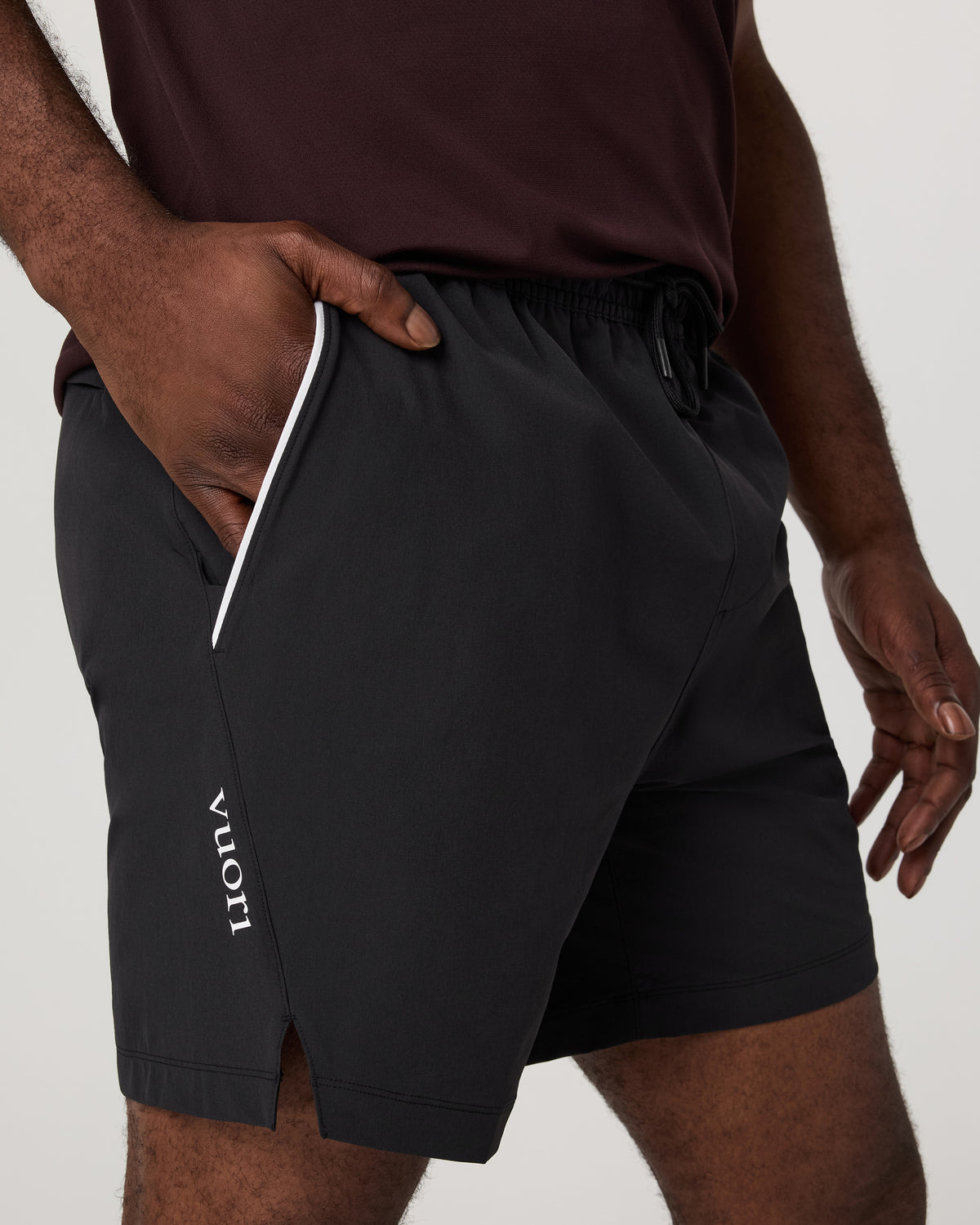 Men Vuori Crosscourt Short Unlined 7" Men's Black Tennis Shorts
