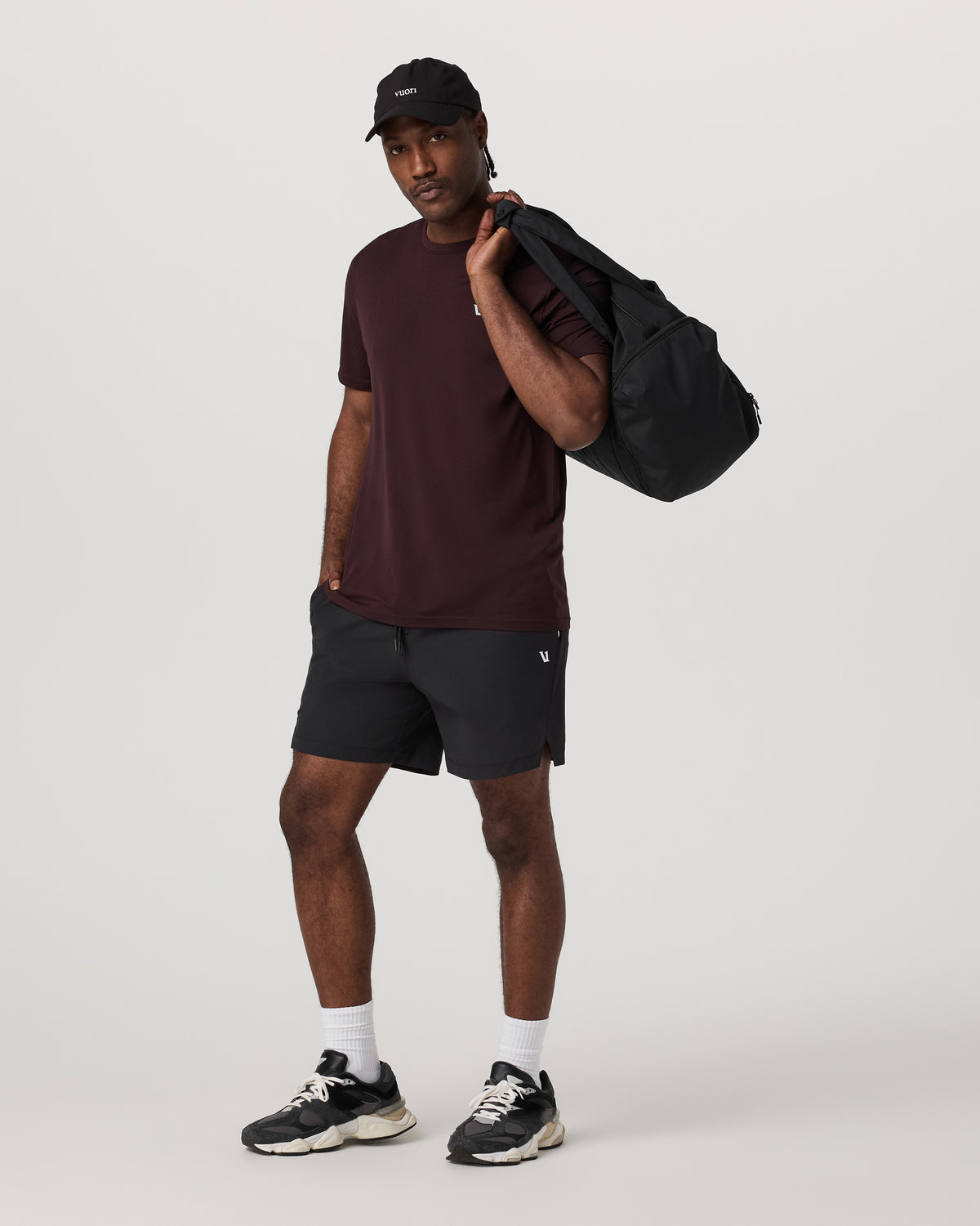 Men Vuori Crosscourt Short Unlined 7" Men's Black Tennis Shorts