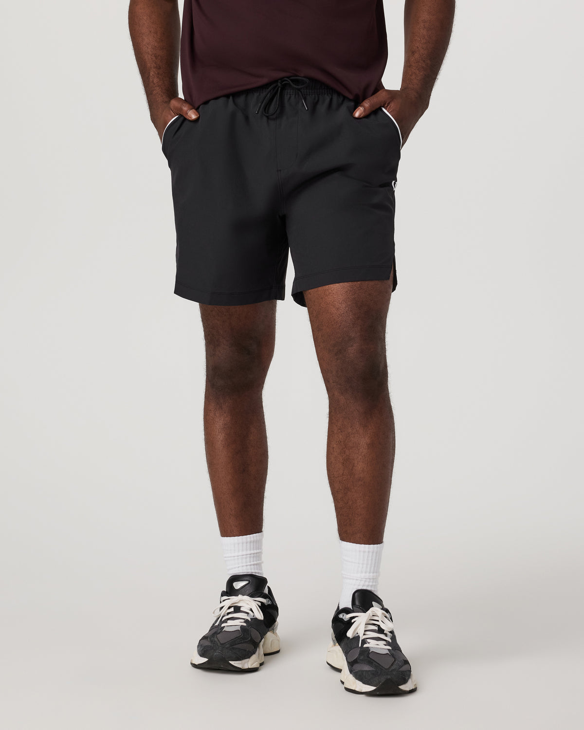 Men Vuori Crosscourt Short Unlined 7" Men's Black Tennis Shorts