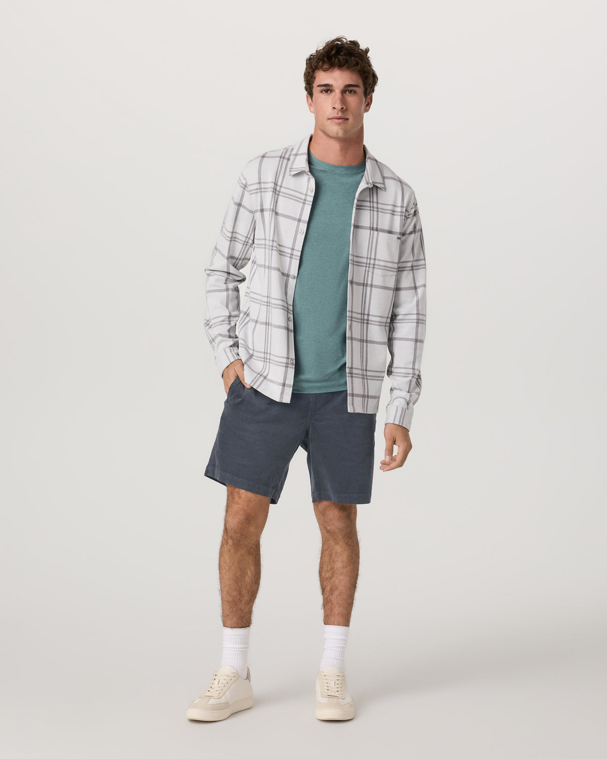 Men Vuori Optimist Elastic Waist Short 8" Men's Charcoal Shorts