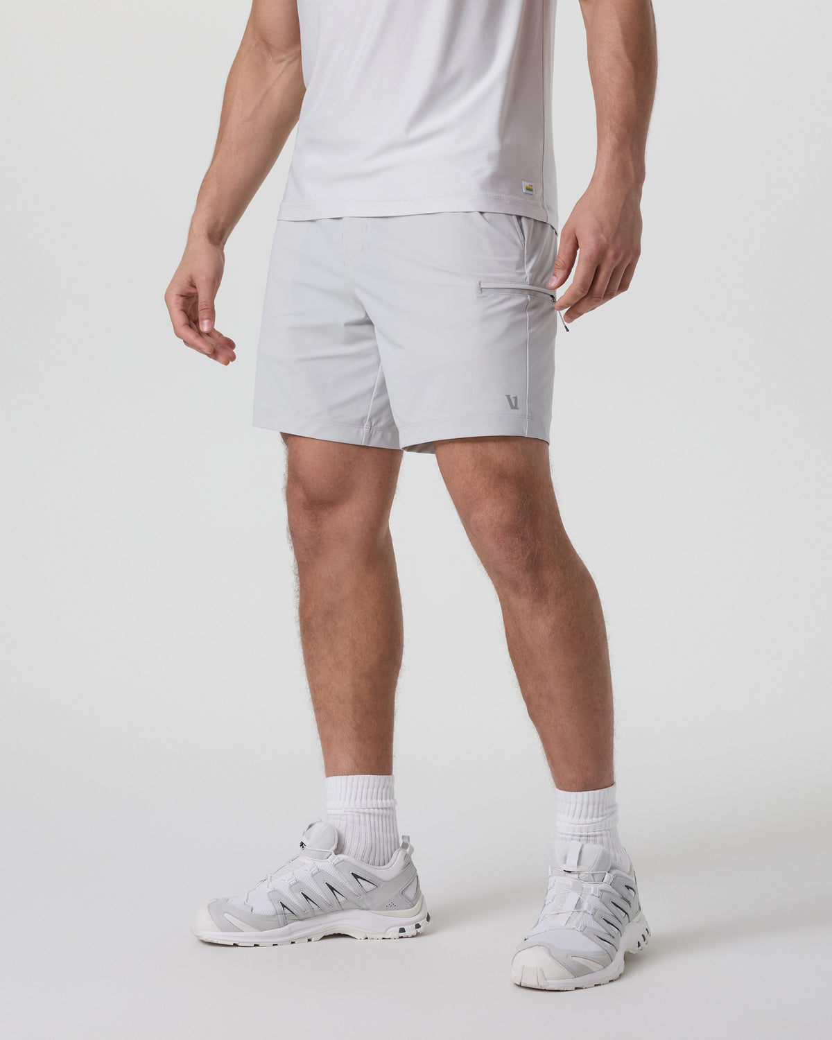 Men Vuori Fleet Sport Short Unlined Classic Fit 7" Sky Grey