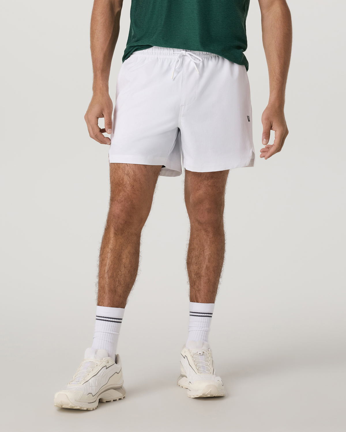 Men Vuori Crosscourt Short Unlined 5" Men's White Tennis Shorts