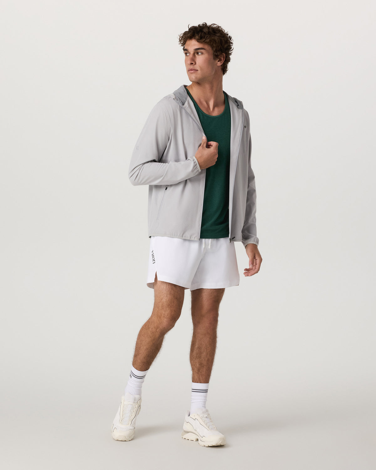 Men Vuori Crosscourt Short Unlined 5" Men's White Tennis Shorts