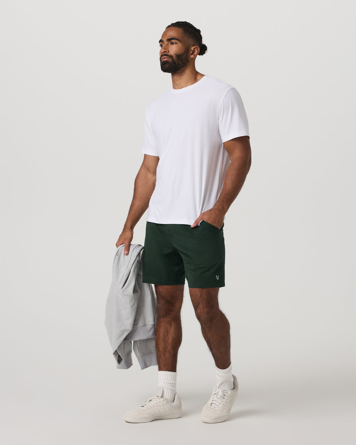 Men Vuori Ponto Performance Short 7" Men's Spruce Heather Shorts