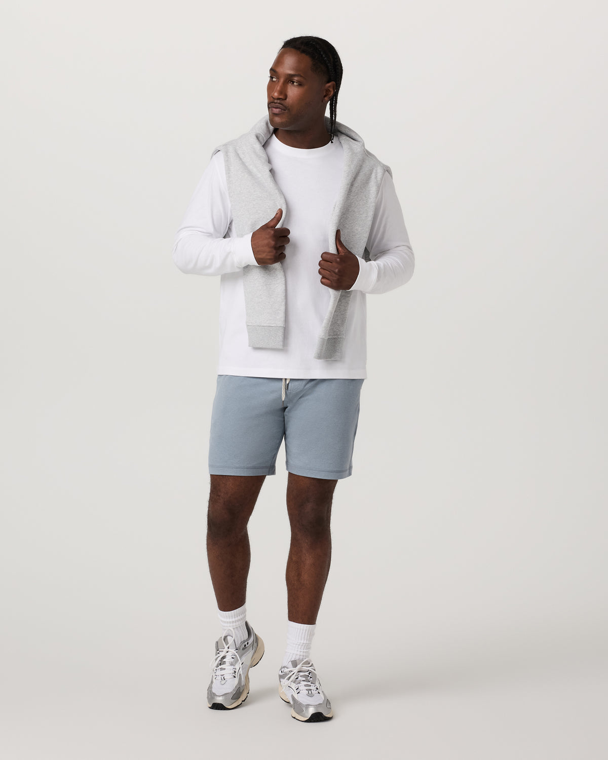 Men Vuori Ponto Performance Short 7" Men's Flint Heather Shorts
