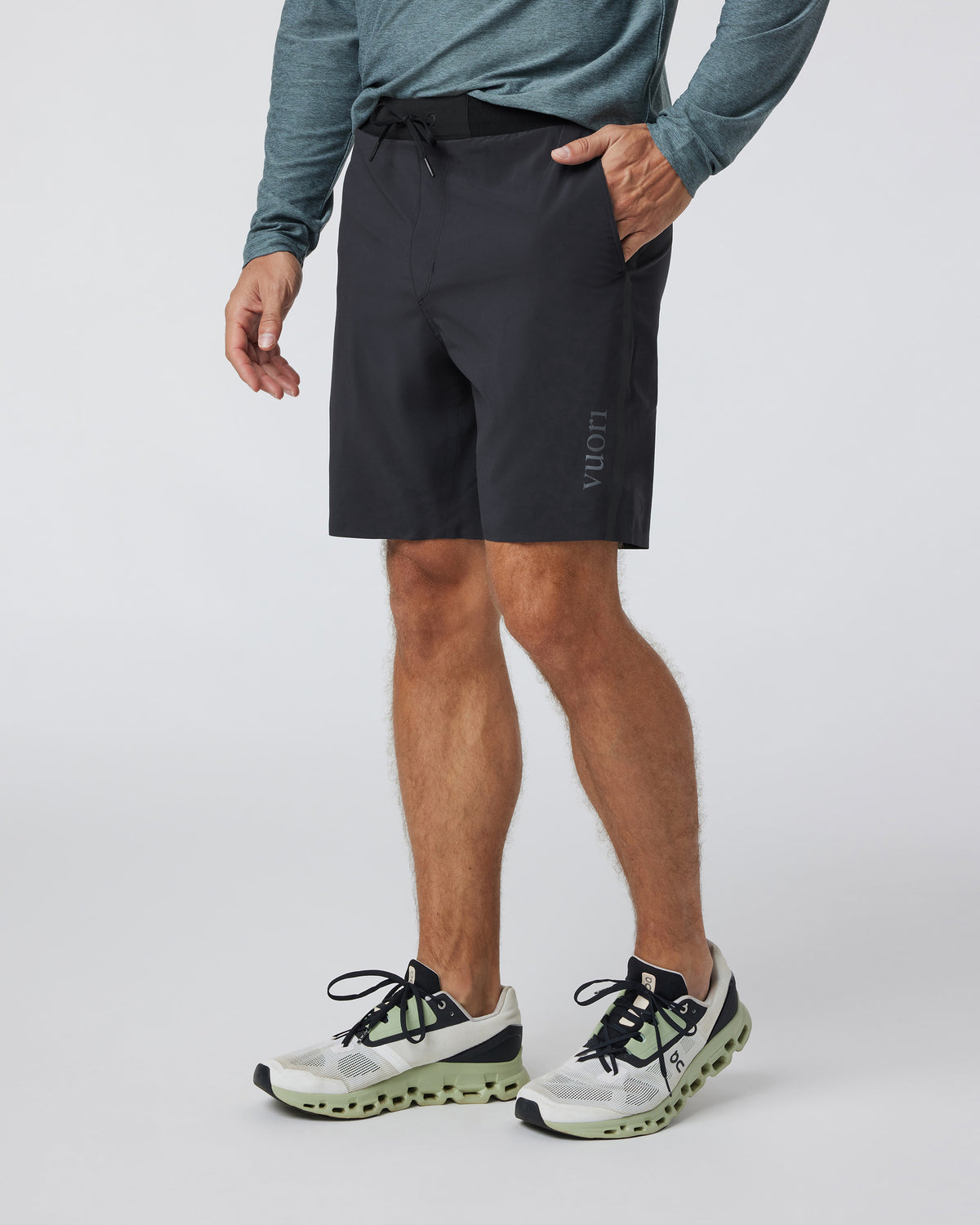 Men Vuori Domain Performance Short Men's Black Workout Shorts