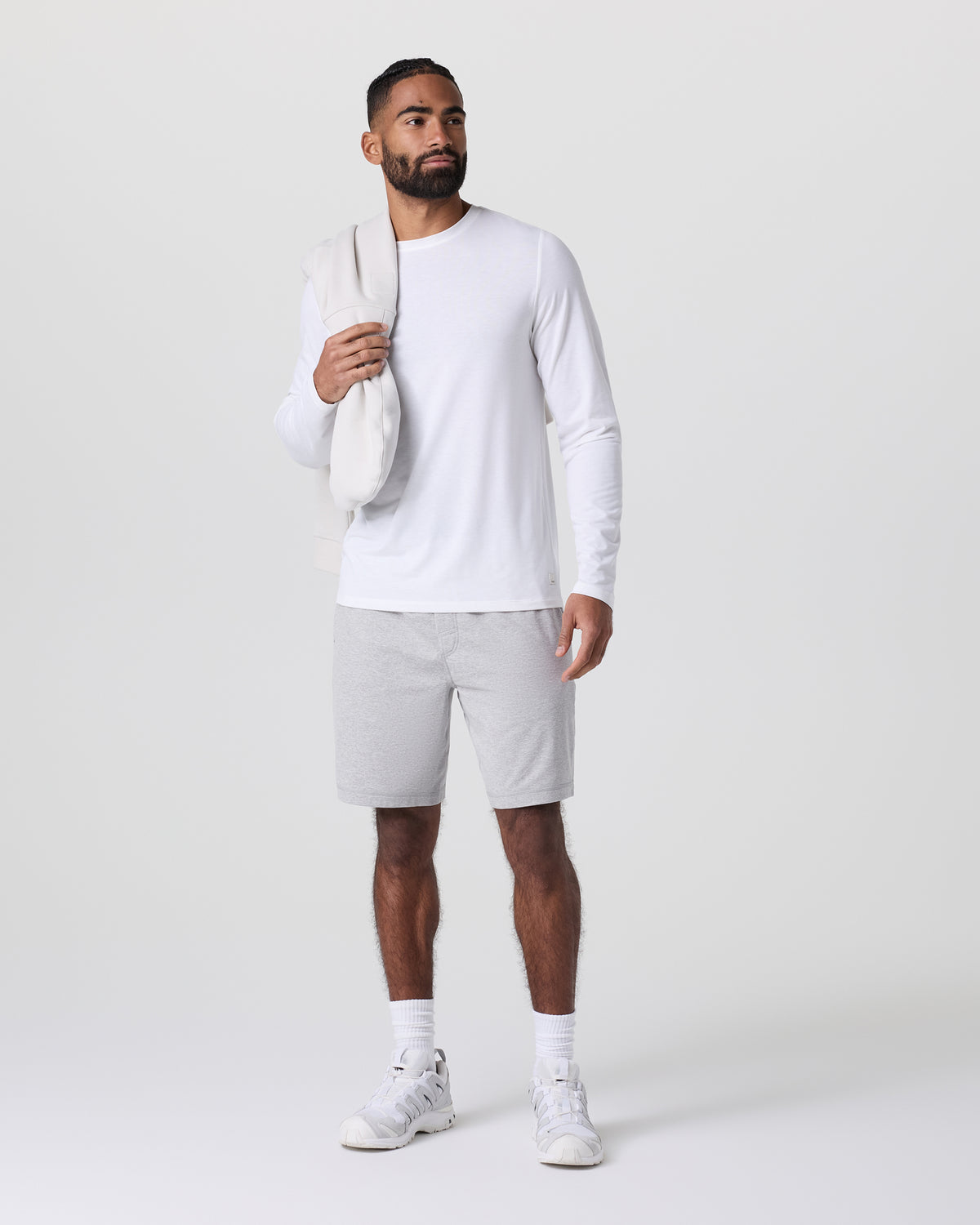 Men Vuori Coronado Short 8" Light Heather Grey