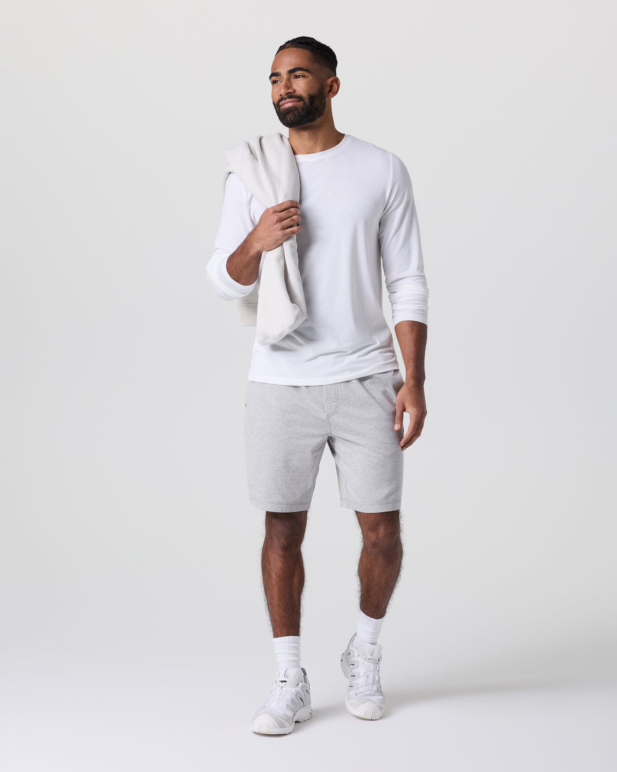 Men Vuori Coronado Short 8" Light Heather Grey