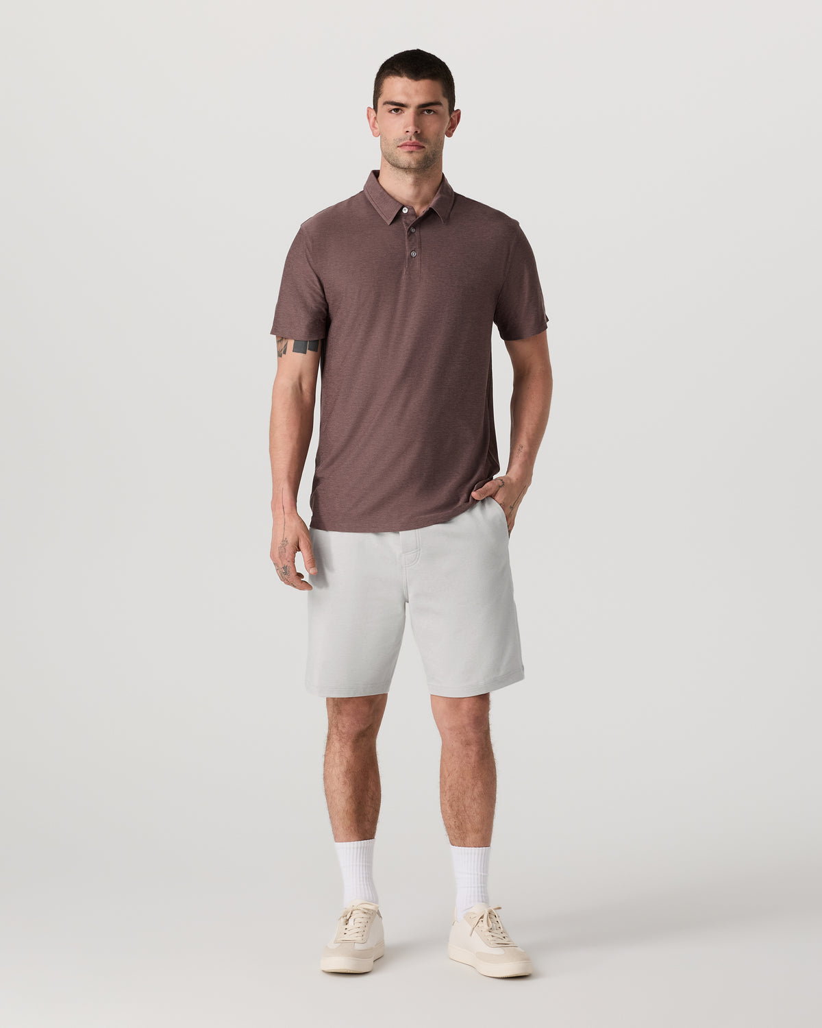Men Vuori Coronado Short 8" Men's Salt Heather Lounge Bottoms