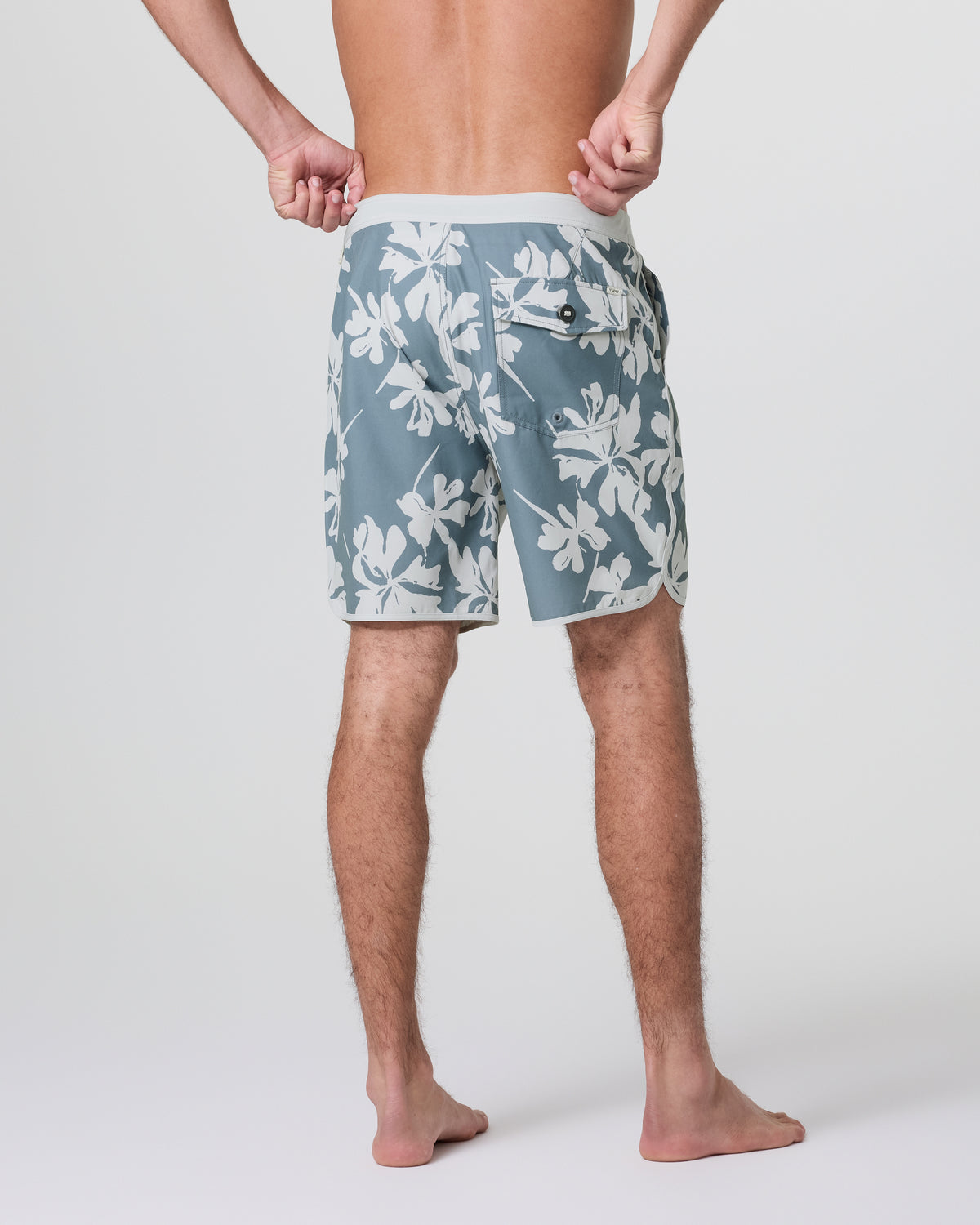 Men Vuori Cruise Boardshort Dusty Blue Plumeria