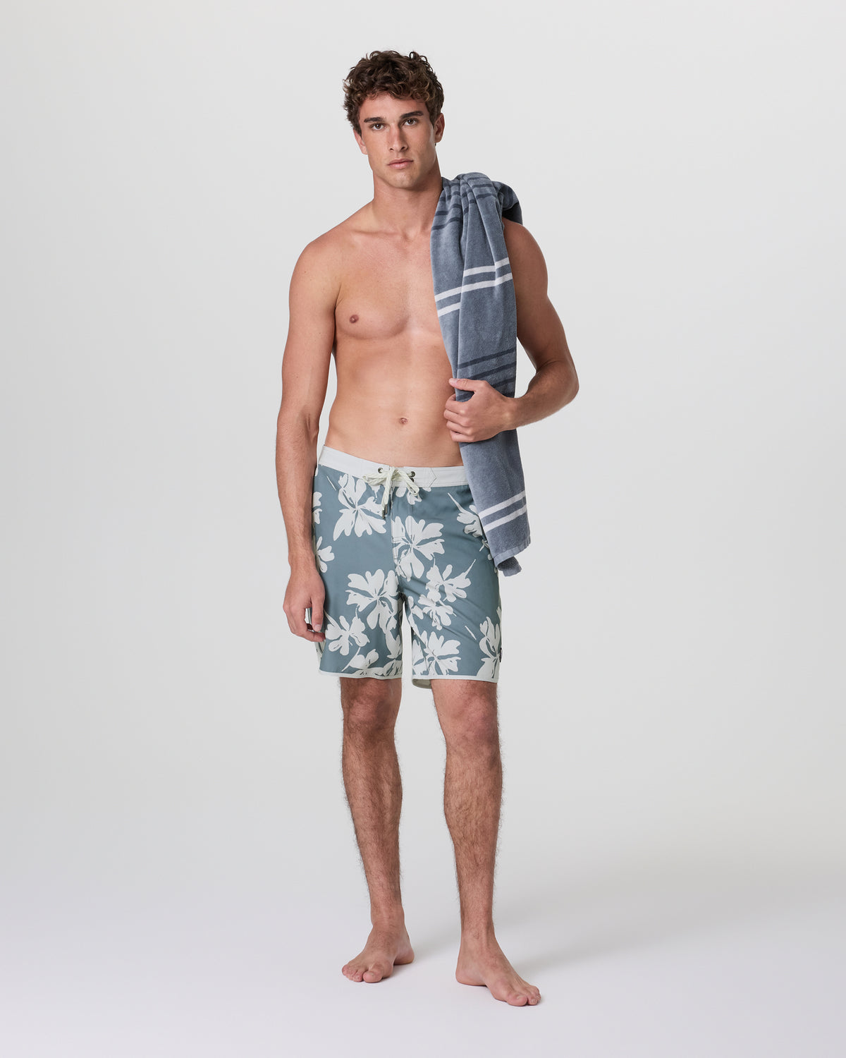 Men Vuori Cruise Boardshort Dusty Blue Plumeria