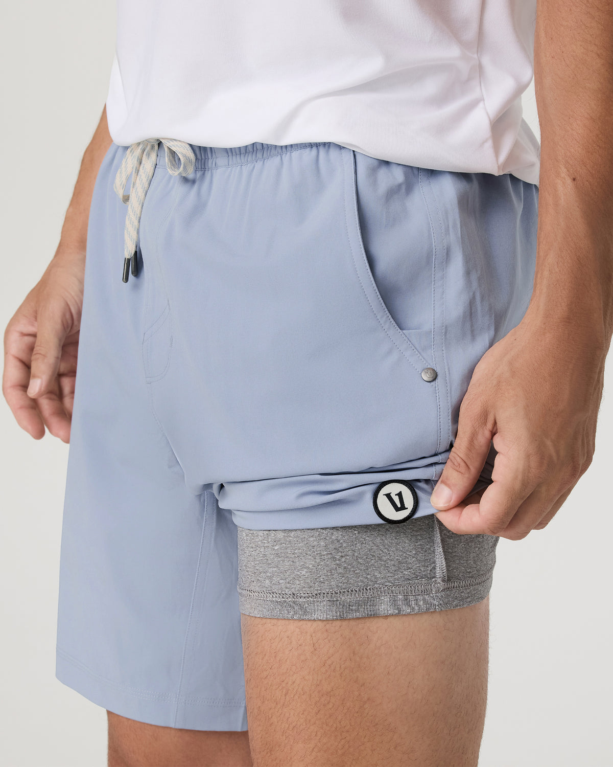 Men Vuori Kore Short Lined 9" Men's Blue Dusk Athletic Fit Shorts