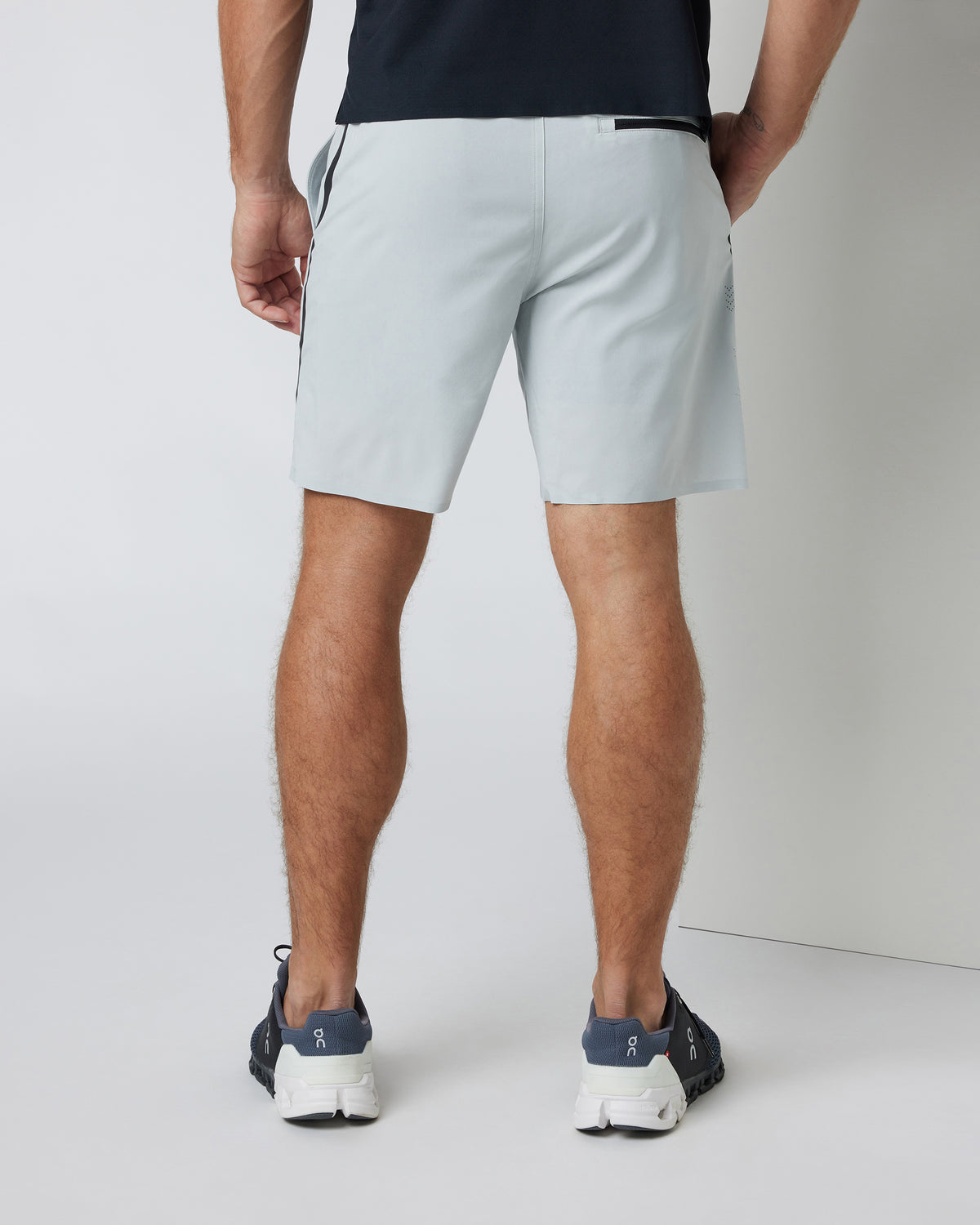 Men Vuori Domain Performance Short Sky Grey Workout Shorts