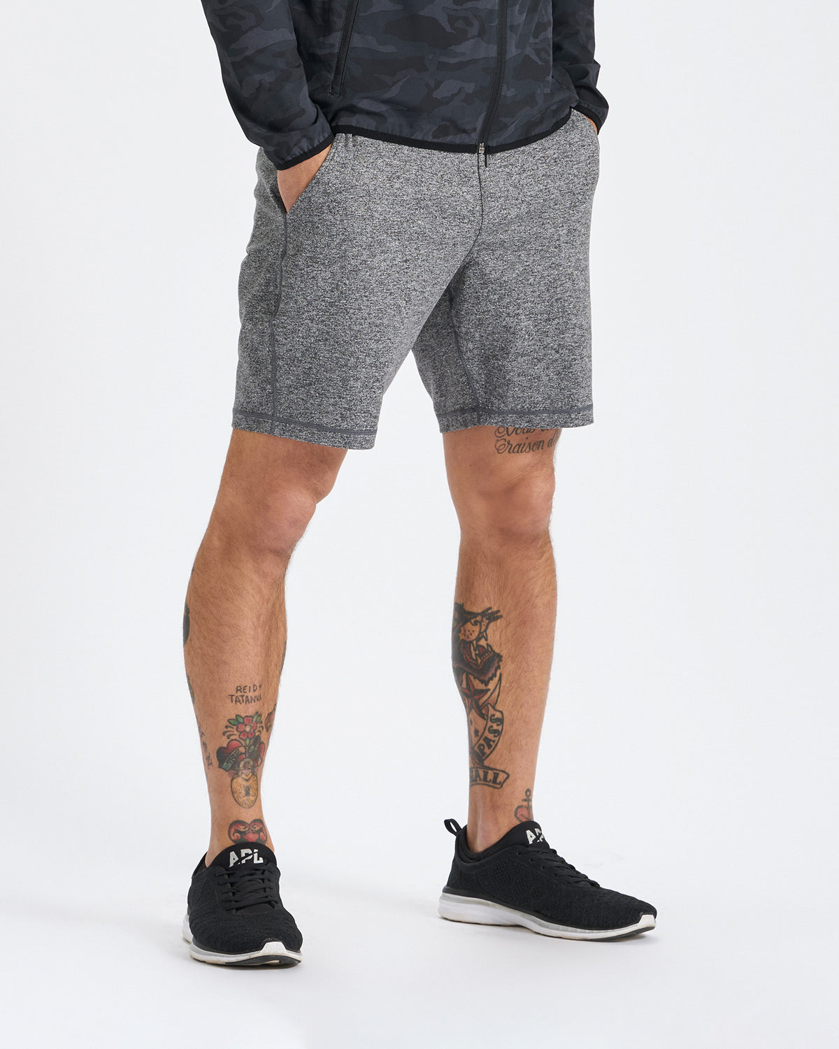 Men Vuori Ponto Short Men's Soft Heather Grey Shorts