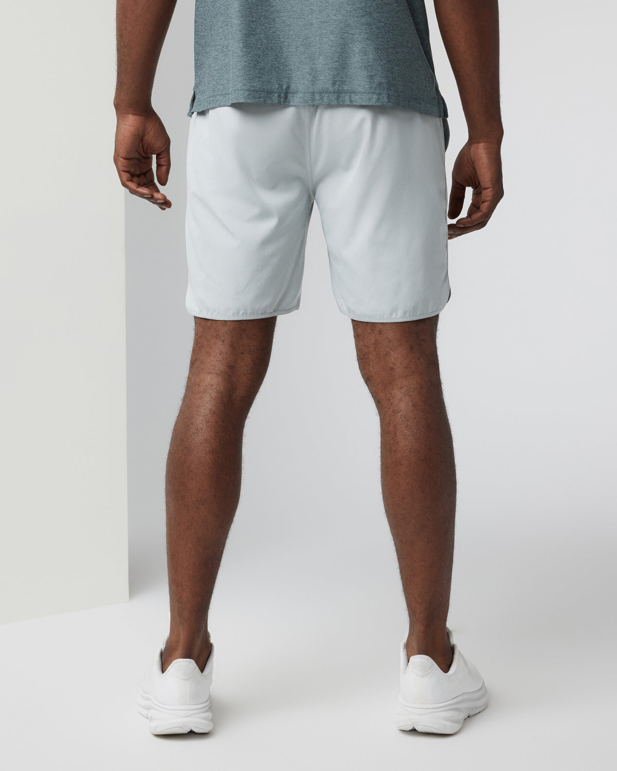 Men Vuori Banks Short Sky Grey Linen Texture Active Shorts