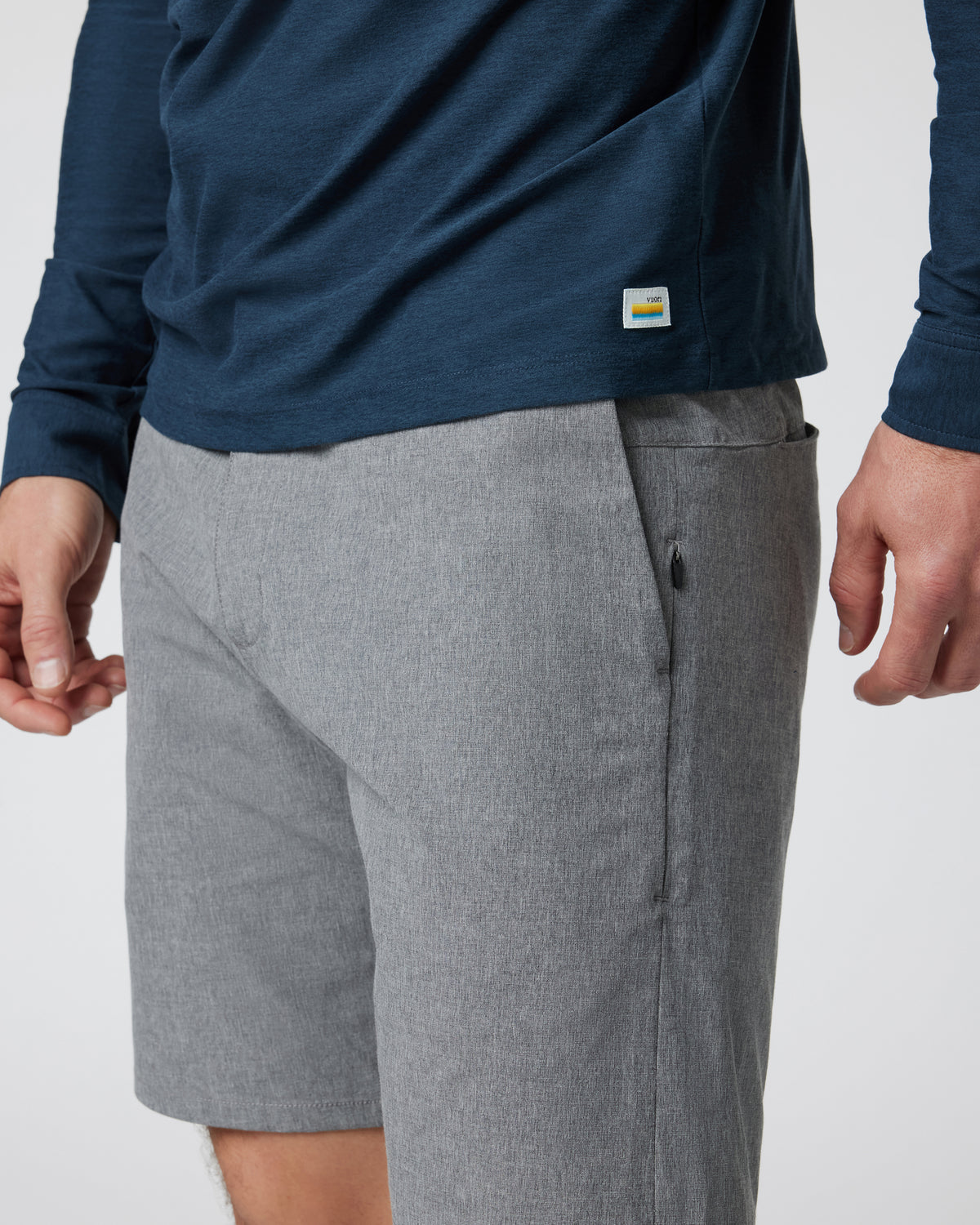 Men Vuori Aim Short Men's Concrete Tailored Shorts