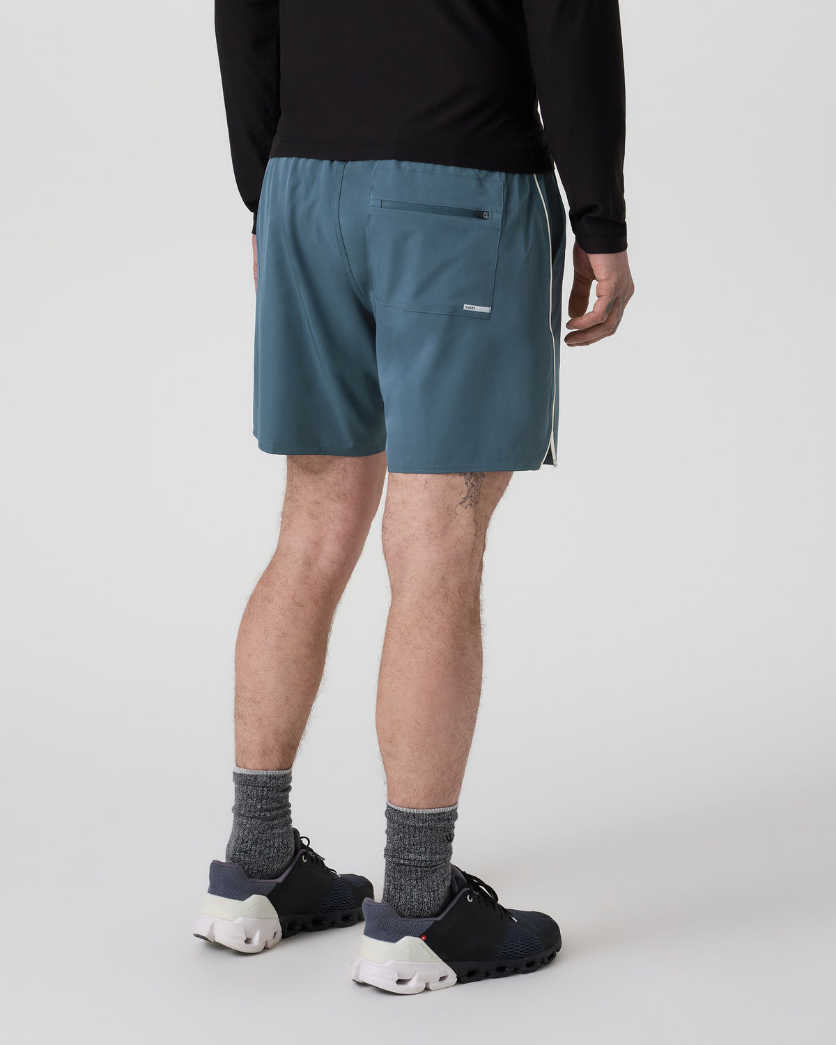 Men Vuori Trail Short 2.0 Pacific/Heather Grey Running Shorts